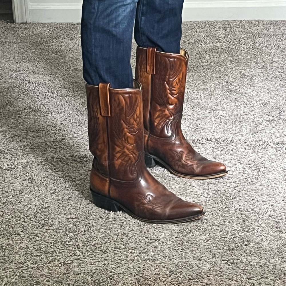 Brown Leather Western Boots